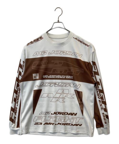 JORDAN（ジョーダン）JORDAN (ジョーダン) M J MVP AOP LS TOP SAIL/ARCHAEO BROWN/SAIL FV7239-133 カットソー ホワイト サイズ:Mの古着・服飾アイテム