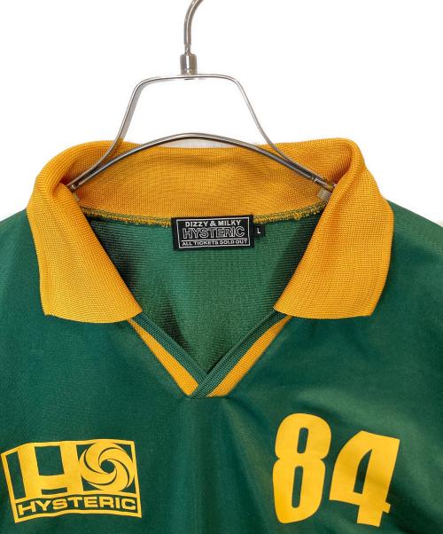 Hysteric Glamour（ヒステリックグラマー）Hysteric Glamour (ヒステリックグラマー) HYSTERIC84 ゲームシャツ 02241CH07 グリーン×イエロー サイズ:Lの古着・服飾アイテム