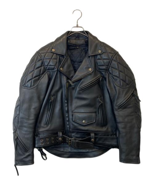 KADOYA（カドヤ）KADOYA (カドヤ) ダブルライダースジャケット ブラック サイズ:Lの古着・服飾アイテム