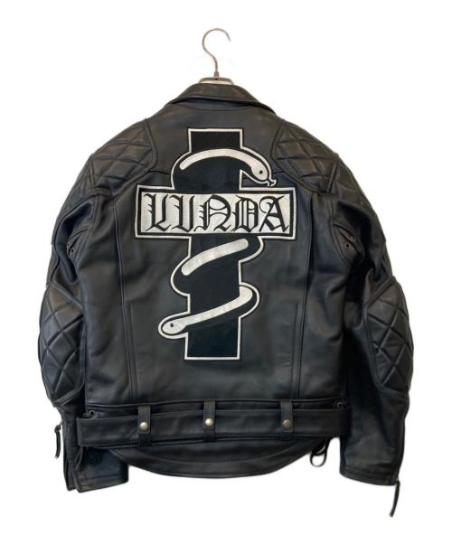 KADOYA（カドヤ）KADOYA (カドヤ) ダブルライダースジャケット ブラック サイズ:Lの古着・服飾アイテム