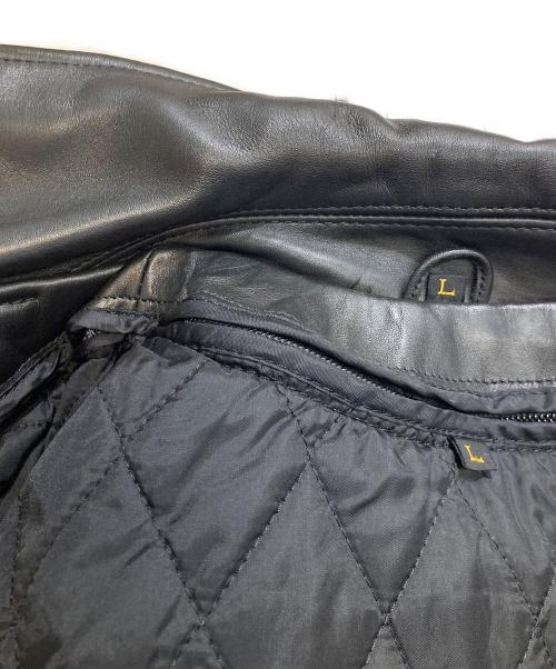 KADOYA（カドヤ）KADOYA (カドヤ) ダブルライダースジャケット ブラック サイズ:Lの古着・服飾アイテム