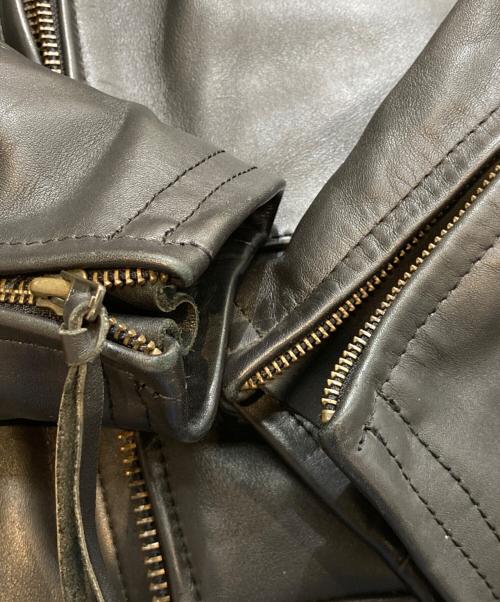 KADOYA（カドヤ）KADOYA (カドヤ) ダブルライダースジャケット ブラック サイズ:Lの古着・服飾アイテム