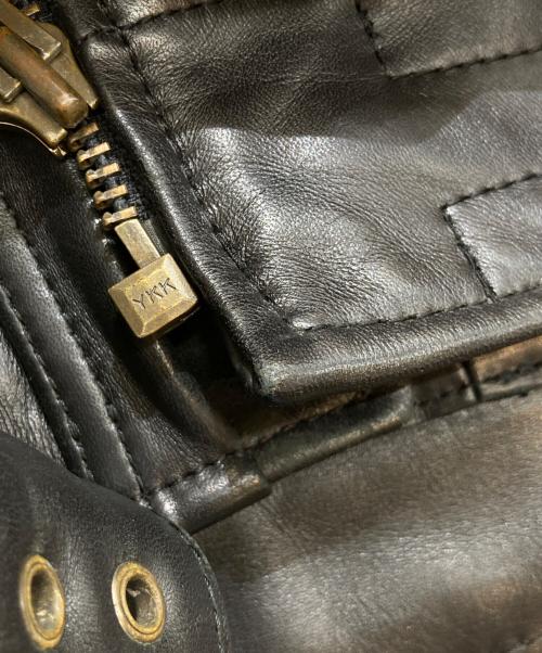 KADOYA（カドヤ）KADOYA (カドヤ) ダブルライダースジャケット ブラック サイズ:Lの古着・服飾アイテム