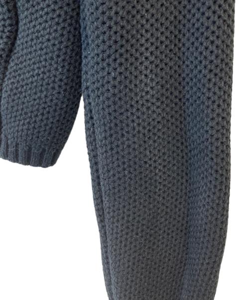 L'AUBE BLANC（ローブ ブラン）L'AUBE BLANC (ローブ ブラン) Basket Knit Cardigan　ニットカーディガン　24AU-13 ブラック サイズ:FREEの古着・服飾アイテム