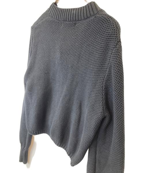 L'AUBE BLANC（ローブ ブラン）L'AUBE BLANC (ローブ ブラン) Basket Knit Cardigan　ニットカーディガン　24AU-13 ブラック サイズ:FREEの古着・服飾アイテム