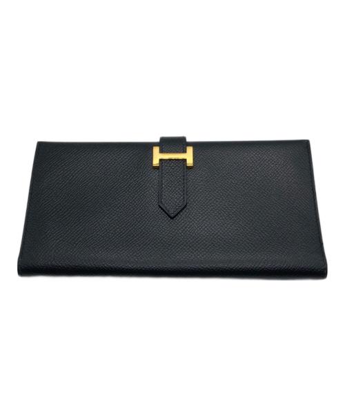 HERMES（エルメス）HERMES (エルメス) 2つ折り財布 □B 1N ブラックの古着・服飾アイテム