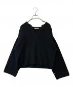 MACPHEEマカフィー）の古着「NZ LAMBS 9G 2-wayプルオーバー　12-02-44-02206」｜ブラック