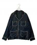UNUSEDアンユーズド）の古着「PIPING SHIRTS JACKET　US1582」｜ブラック