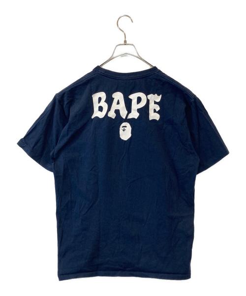 A BATHING APE（ア ベイシング エイプ）A BATHING APE (ア ベイシング エイプ) Bicolor Big Ape Head Tee（バイカラー ビッグ エイプ ヘッド Tシャツ） ネイビー サイズ:XLの古着・服飾アイテム