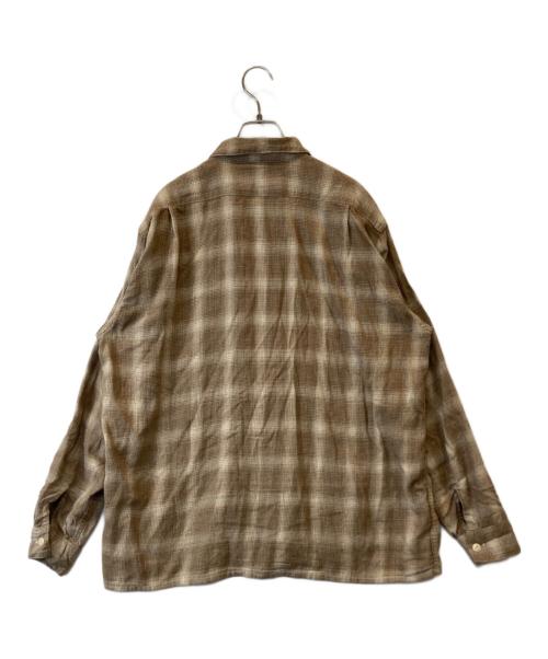 REMI RELIEF（レミレリーフ）REMI RELIEF (レミレリーフ) オンブレーネルチェックSHIRT ブラウン サイズ:Sの古着・服飾アイテム