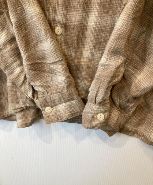 REMI RELIEF（レミレリーフ）REMI RELIEF (レミレリーフ) オンブレーネルチェックSHIRT ブラウン サイズ:Sの古着・服飾アイテム