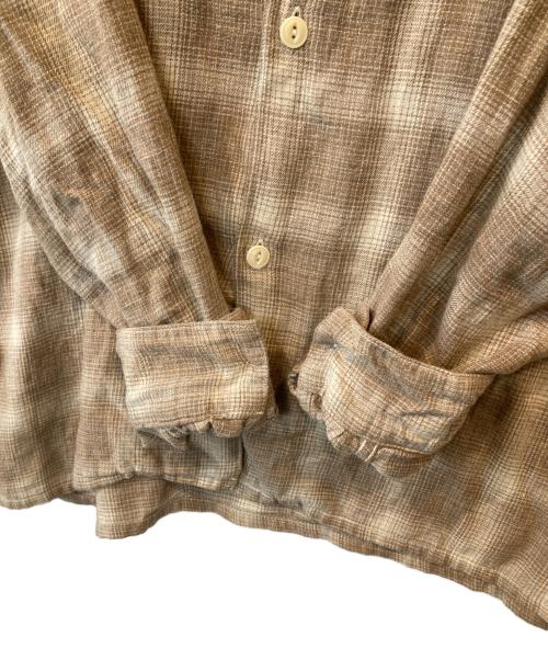 REMI RELIEF（レミレリーフ）REMI RELIEF (レミレリーフ) オンブレーネルチェックSHIRT ブラウン サイズ:Sの古着・服飾アイテム