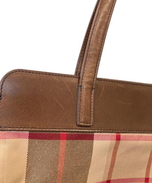 MACKINTOSH LONDON（マッキントッシュ ロンドン）MACKINTOSH LONDON (マッキントッシュ ロンドン) チェッククラブトートバッグ ブラウンの古着・服飾アイテム