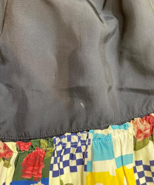 tricot COMME des GARCONS（トリココムデギャルソン）tricot COMME des GARCONS (トリココムデギャルソン) 花柄切替スカート　TQ-S017 ネイビー サイズ:Mの古着・服飾アイテム