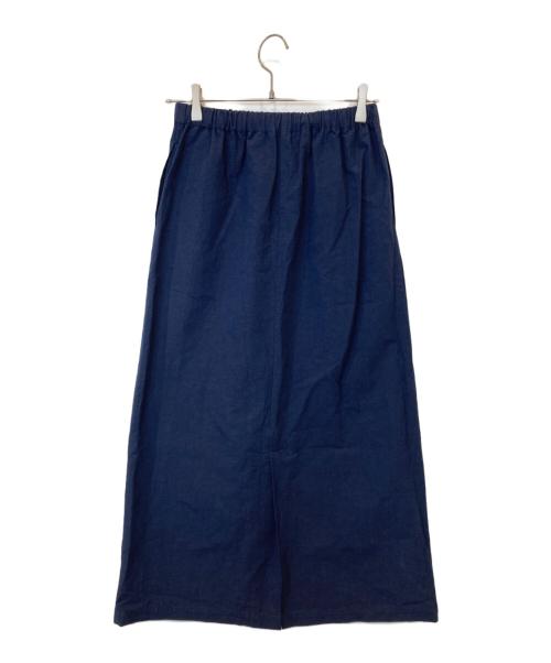 中川政七商店（ナカガワマサシチショウテン）中川政七商店 (ナカガワマサシチショウテン) 綿麻の畝織 スカート　1004-1788 ネイビー サイズ:FREEの古着・服飾アイテム