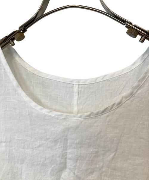 nest Robe（ネストローブ）nest Robe (ネストローブ) ノースリーブリネンワンピース 01235-1395-2 ホワイト サイズ:FREEの古着・服飾アイテム