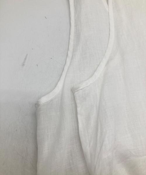 nest Robe（ネストローブ）nest Robe (ネストローブ) ノースリーブリネンワンピース 01235-1395-2 ホワイト サイズ:FREEの古着・服飾アイテム