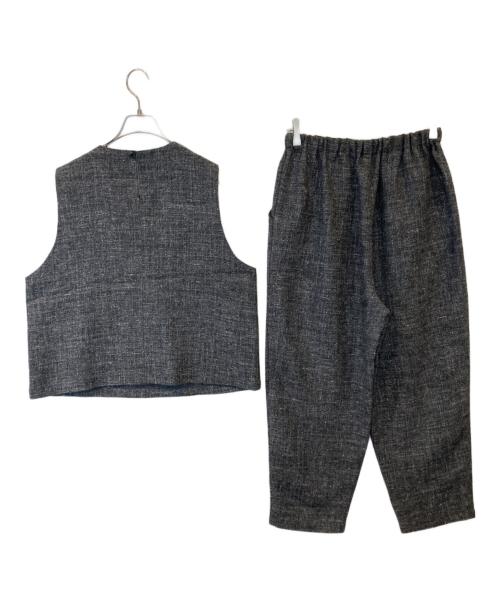 中川政七商店（ナカガワマサシチショウテン）中川政七商店 (ナカガワマサシチショウテン) ウールリネンブラウスセットアップ グレー サイズ:FREEの古着・服飾アイテム