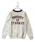 45Rフォーティファイブ・アール）の古着「プロパティロゴプリント裏毛の908スウェット（クレリック） 51170544」｜ホワイト