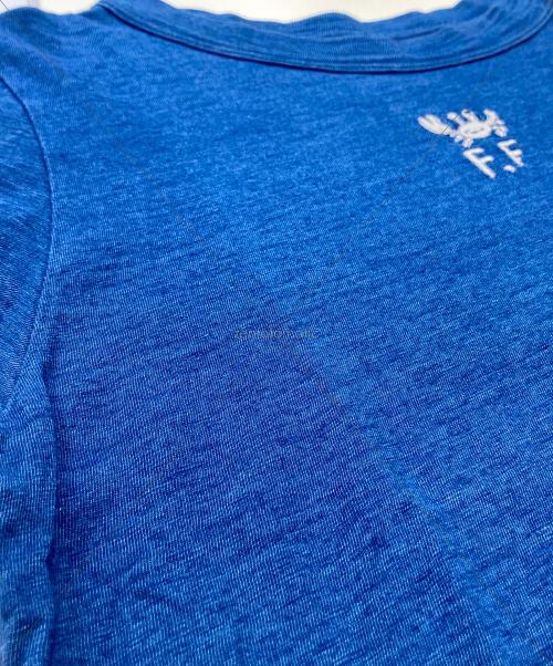 45R（フォーティファイブ・アール）45R (フォーティファイブ・アール) うみものがたり かに刺繍 半袖Tシャツ インディゴ サイズ:3の古着・服飾アイテム