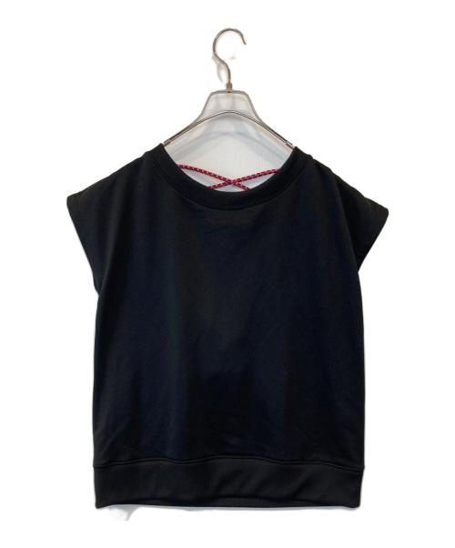 DIESEL（ディーゼル）DIESEL (ディーゼル) 紐付きノースリーブカットソー ブラック サイズ:Mの古着・服飾アイテム