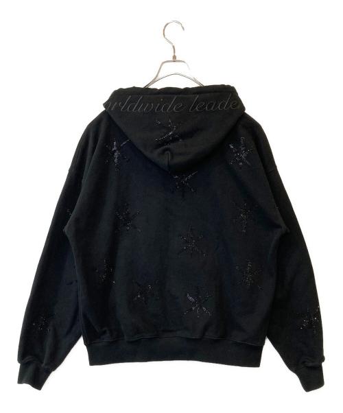 unknown（アンノウン）unknown (アンノウン) DAGGER RHINSTONE ZIP HOODIE ブラック サイズ:Mの古着・服飾アイテム