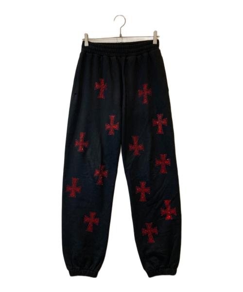 unknown（アンノウン）Unknown (アンノウン) Cross Rhinestone Jogger パンツ ブラック サイズ:Sの古着・服飾アイテム