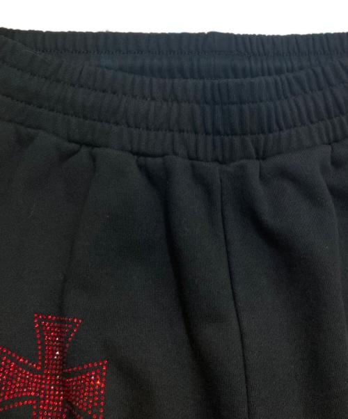 unknown（アンノウン）Unknown (アンノウン) Cross Rhinestone Jogger パンツ ブラック サイズ:Sの古着・服飾アイテム