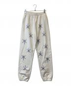 unknownアンノウン）の古着「Dagger Rhinestone Joggers」｜ホワイト