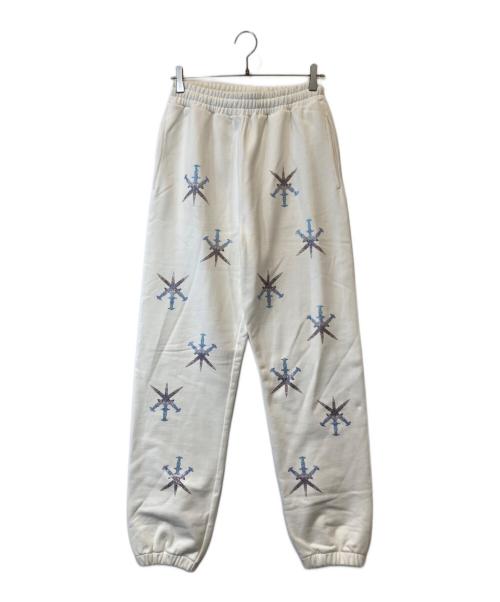unknown（アンノウン）unknown (アンノウン) Dagger Rhinestone Joggers ホワイト サイズ:Sの古着・服飾アイテム