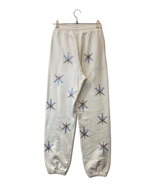 unknown（アンノウン）unknown (アンノウン) Dagger Rhinestone Joggers ホワイト サイズ:Sの古着・服飾アイテム