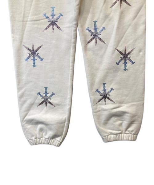 unknown（アンノウン）unknown (アンノウン) Dagger Rhinestone Joggers ホワイト サイズ:Sの古着・服飾アイテム