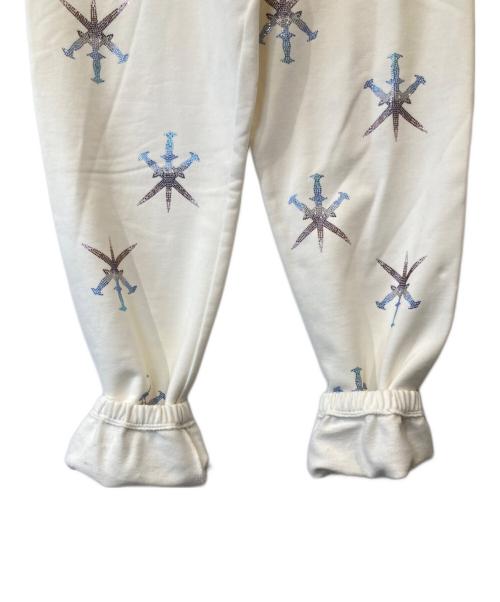 unknown（アンノウン）unknown (アンノウン) Dagger Rhinestone Joggers ホワイト サイズ:Sの古着・服飾アイテム