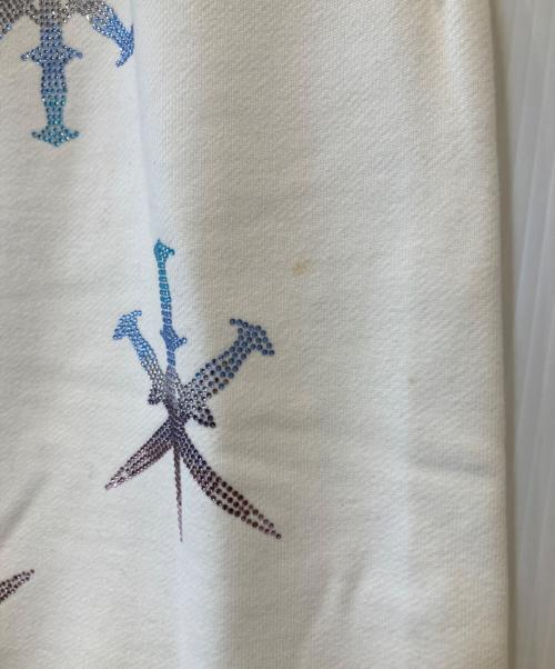 unknown（アンノウン）unknown (アンノウン) Dagger Rhinestone Joggers ホワイト サイズ:Sの古着・服飾アイテム