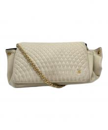 BALLY（バリー）の古着「キルティングレザーショルダーバッグ」｜アイボリー