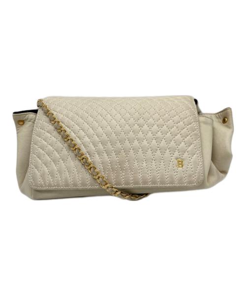 BALLY（バリー）BALLY (バリー) キルティングレザーショルダーバッグ アイボリーの古着・服飾アイテム