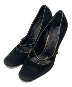 LOUIS VUITTONルイ ヴィトン）の古着「スウェードハイヒールパンプス BL0075」｜ブラック