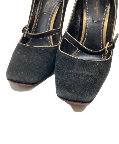 LOUIS VUITTON（ルイ ヴィトン）LOUIS VUITTON (ルイ ヴィトン) スウェードハイヒールパンプス BL0075 ブラック サイズ:35 1/2の古着・服飾アイテム