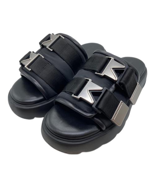 BOTTEGA VENETA（ボッテガベネタ）BOTTEGA VENETA (ボッテガベネタ) FLASH FLAT SANDAL BOMBER 690034 サンダル ブラック サイズ:38の古着・服飾アイテム