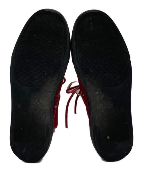 GUCCI（グッチ）GUCCI (グッチ) レザーハイカットスニーカー 111 6096 レッド サイズ:39 1/2の古着・服飾アイテム