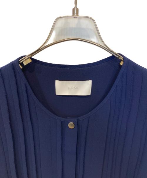 BOSS HUGO BOSS（ボス ヒューゴボス）BOSS HUGO BOSS (ボス ヒューゴボス) 半袖ワンピース ネイビー サイズ:UK6の古着・服飾アイテム