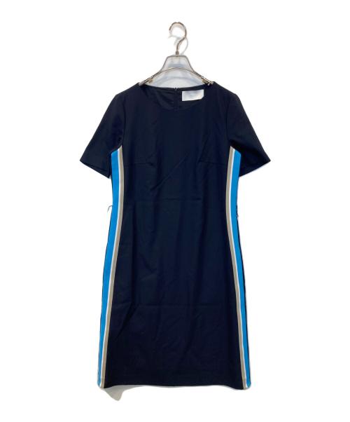 BOSS HUGO BOSS（ボス ヒューゴボス）BOSS HUGO BOSS (ボス ヒューゴボス) 半袖ワンピース ネイビー サイズ:UK8の古着・服飾アイテム