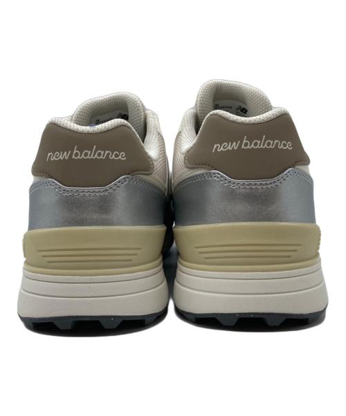 NEW BALANCE（ニューバランス）NEW BALANCE (ニューバランス) ゴルフシューズ スパイクレス WGS574S3 アイボリー×シルバー サイズ:25cmの古着・服飾アイテム