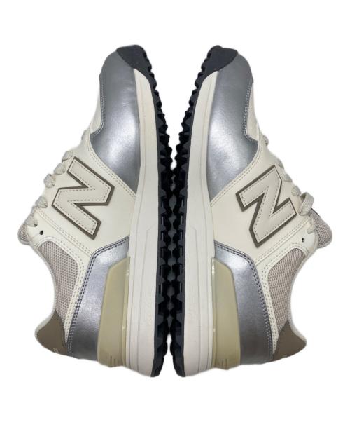 NEW BALANCE（ニューバランス）NEW BALANCE (ニューバランス) ゴルフシューズ スパイクレス WGS574S3 アイボリー×シルバー サイズ:25cmの古着・服飾アイテム