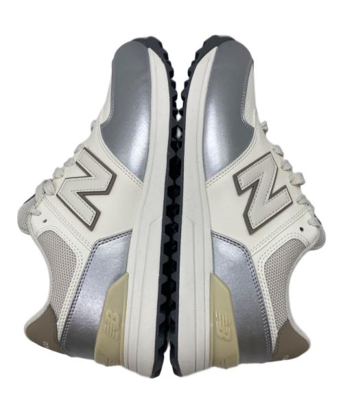 NEW BALANCE（ニューバランス）NEW BALANCE (ニューバランス) ゴルフシューズ スパイクレス WGS574S3 アイボリー×シルバー サイズ:25cmの古着・服飾アイテム