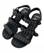 CHANELシャネル）の古着「ストラップサンダル G33799」｜ブラック