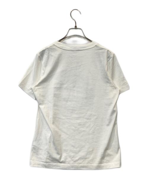 MONCLER（モンクレール）MONCLER (モンクレール) ロゴラインストーンデザイン半袖Tシャツ G20938C00008 ホワイト サイズ:Sの古着・服飾アイテム