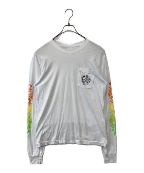 CHROME HEARTS（クロムハーツ）CHROME HEARTS (クロムハーツ) Multi Color Horseshoe L/S Tee 408129112＊＊＊＊＊＊731 カットソー ホワイト サイズ:Mの古着・服飾アイテム