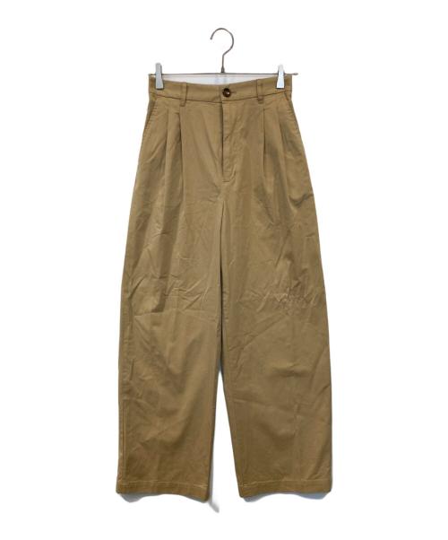 JOURNAL STANDARD relume（ジャーナルスタンダード レリューム）JOURNAL STANDARD relume (ジャーナルスタンダード レリューム) コットンツイル2タックパンツ 25030462720010 ベージュ サイズ:38の古着・服飾アイテム