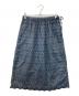 45R（フォーティファイブ・アール）の古着「綿麻ダンガリーのカットワークペチ スカート　70640032」｜インディゴ